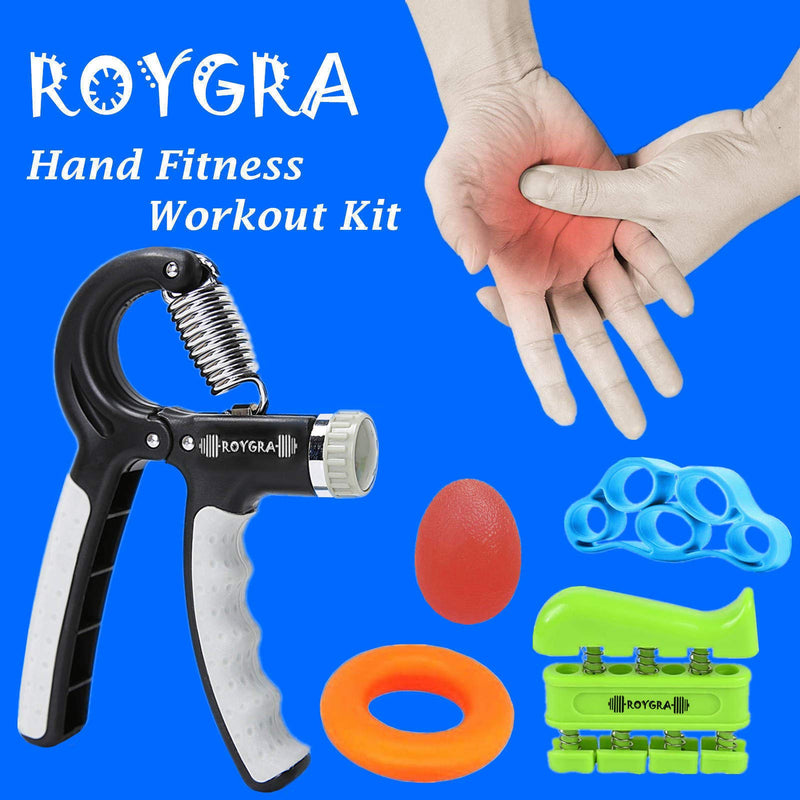 roygra Grip Strength Trainer, Forearm Workout, Hand & Finger Exerciser - 5 Pack - NewNest Australia
