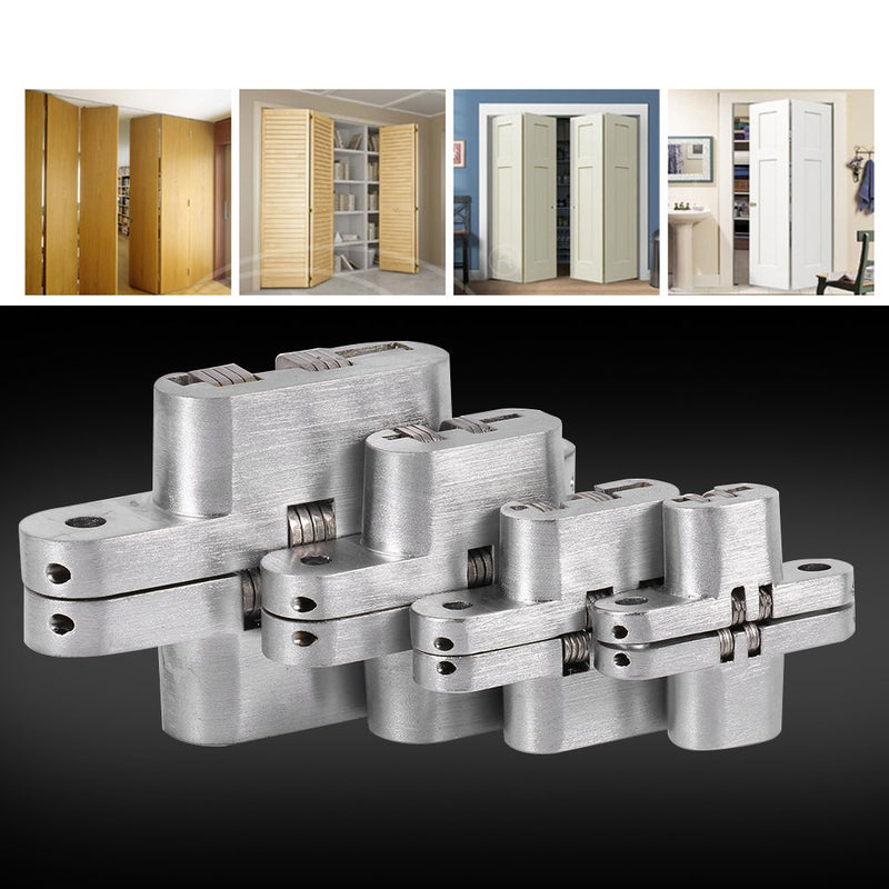 Zinc Alloy Hidden Hinge Invisible Folding Door Concealed Cross Hidden Hinges for Furniture Hardware Folding Door(43.7mm) 43.7mm - NewNest Australia