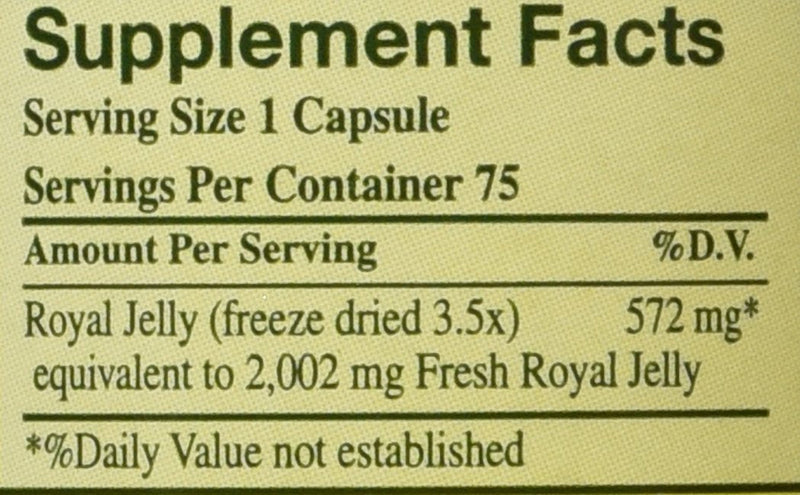 100% Pure Freeze Dried Fresh Royal Jelly - 2000 mg YS Eco Bee Farms 75 Caps - NewNest Australia