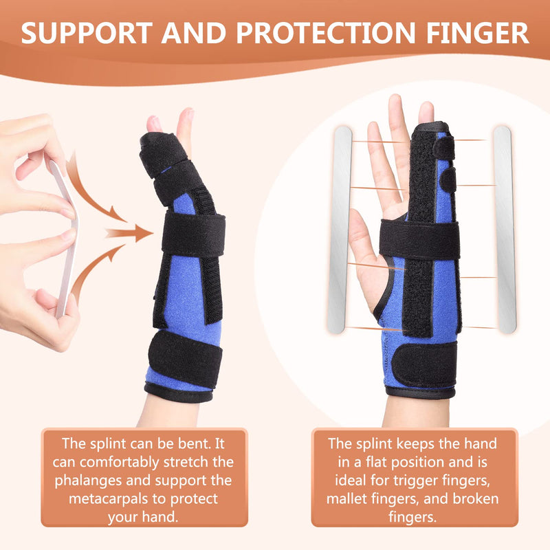 Scurnhau Pinky Finger Splint, Adjustable 4th or 5th Metacarpal Splint Hand Brace for Boxer’s Fracture, Broken Fingers, Arthritis, Tendonitis, Pain Relief, Fits Left Right Hand, S/M 1 - NewNest Australia