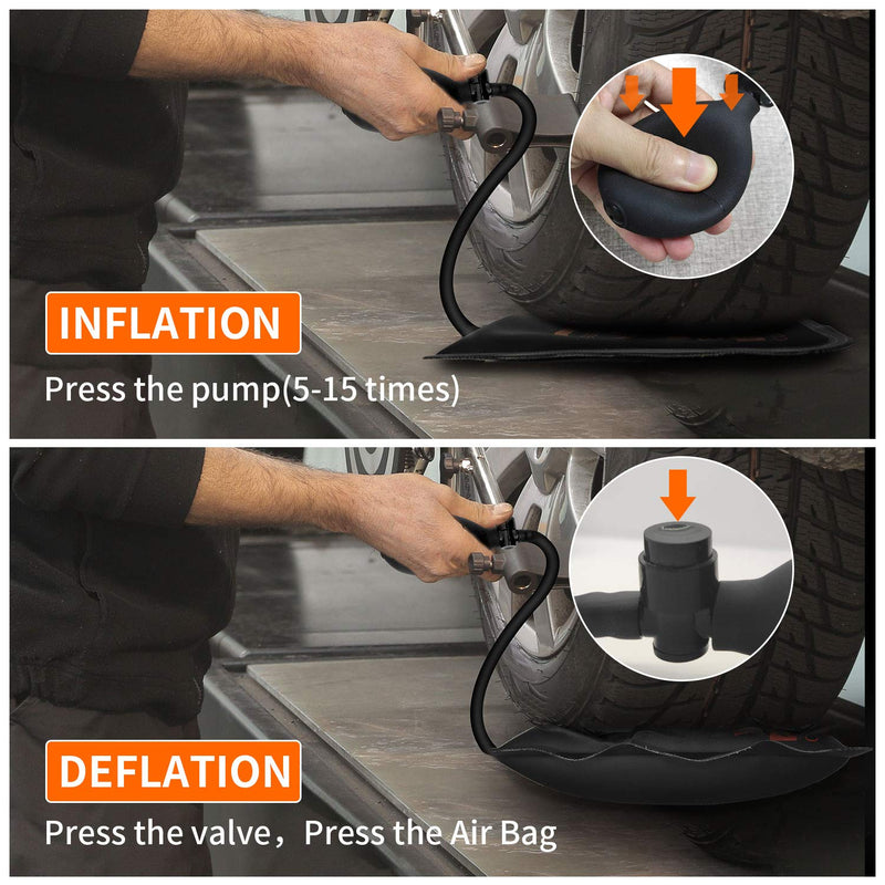Gute Air Shim, Air Wedge Bag Pump, 3 Pack Commercial Inflatable Air Wedge Pump Bag Tool, Professional Leveling Kit & Alignment Tool, Air Bag Removal Tool for Variety of Jobs, 330 LB Rating, 3 Sizes - NewNest Australia