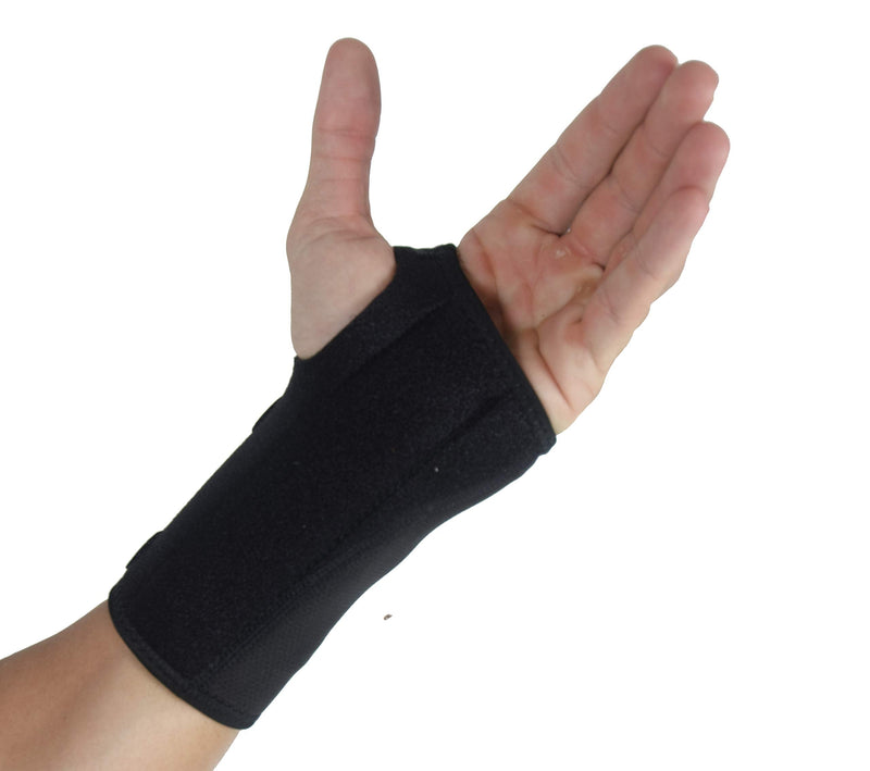 Universal Wrist Brace Breathable Support Splint Carpal Tunnel Arthritis Tendonitis Fits Right or Left Hand Adjustable Design One Size Fits All Outdoor Sports Fitness Black - NewNest Australia