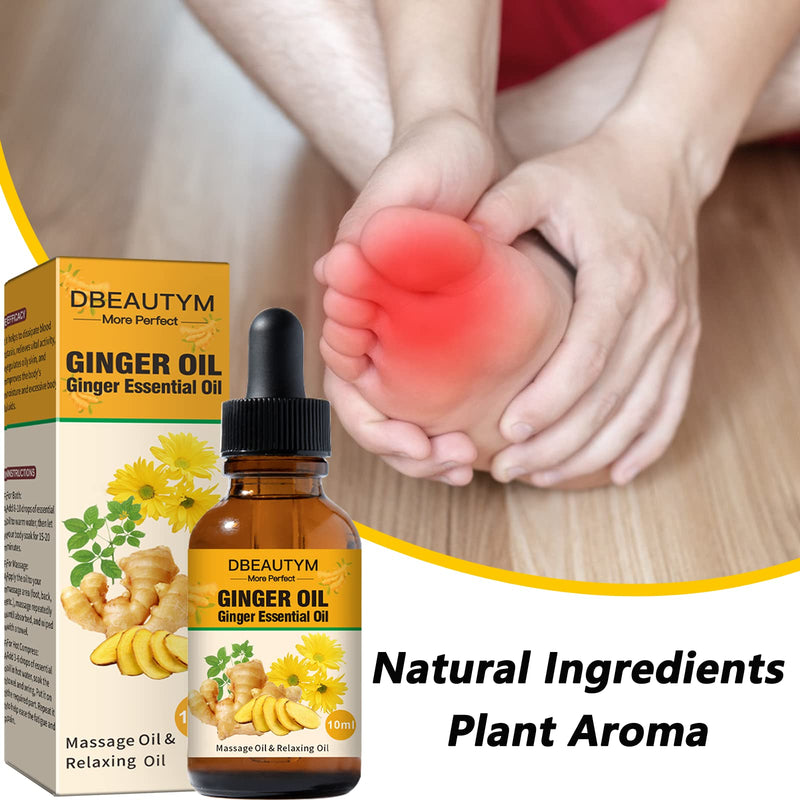 12 Pack Ginger Oil Lymphatic Drainage Massage Oil, Vitamin E Oil For Skin, Belly Lymphatic Drainage Ginger Oil -Arnica Ginger Oil for Lymphatic Drainage,Warming Sore Muscle Massage Oil Plant Aroma Oil - NewNest Australia
