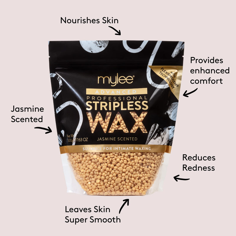 Mylee Advanced Stripless Wax 500g – Professional Hard Wax Beads, Painless Hair Removal, No Strips Needed, Peelable Hot Wax for Hair Removal, Full Body, Face, Bikini, Brazilian, Hollywood - NewNest Australia