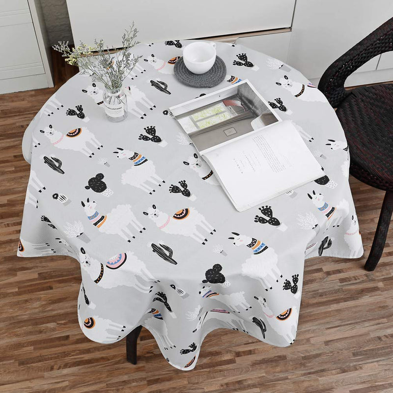 WOMUMON Splat Mat for Under High Chair/Arts/Crafts, 51" Waterproof Spill Mat Washable Non-Slip Floor Protector Splash Mat, Messy Mat and Table Cloth (Alpaca) Alpaca - NewNest Australia