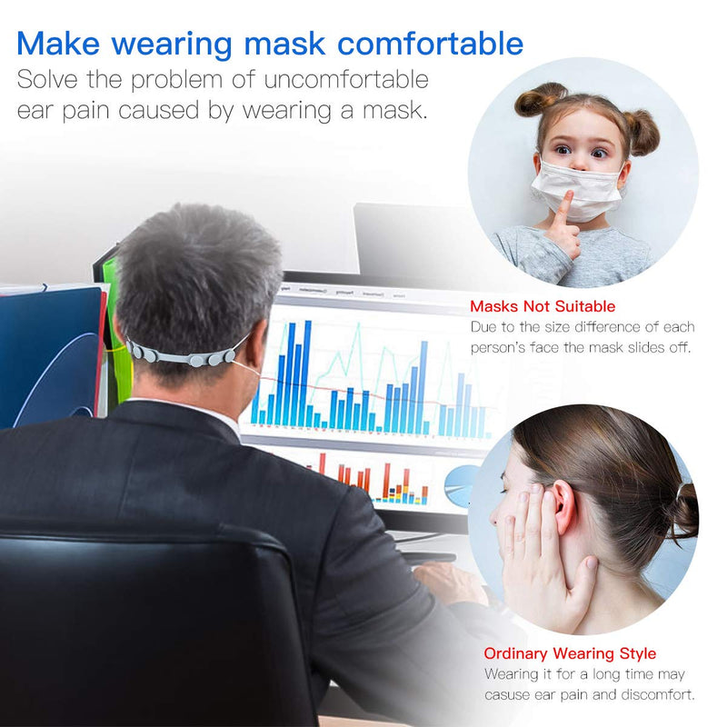 Mask Extender Strap Adjustable Mask Holder Clip Ear Savers for Masks, Masks Extension Hook for Extending Masks Buckle Band 6PC 3 Color - NewNest Australia