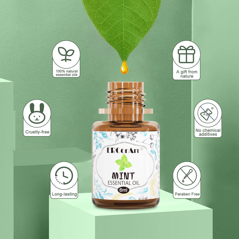 Essential Oils Set Of 16 Essential Oils, 100% Natural Candle Fragrance Oil - Lavender, Tea Tree, Peppermint, Ylang Ylang, Vanilla, Grapefruit, Eucalyptus, Rosemary - 6 Ml Each - NewNest Australia
