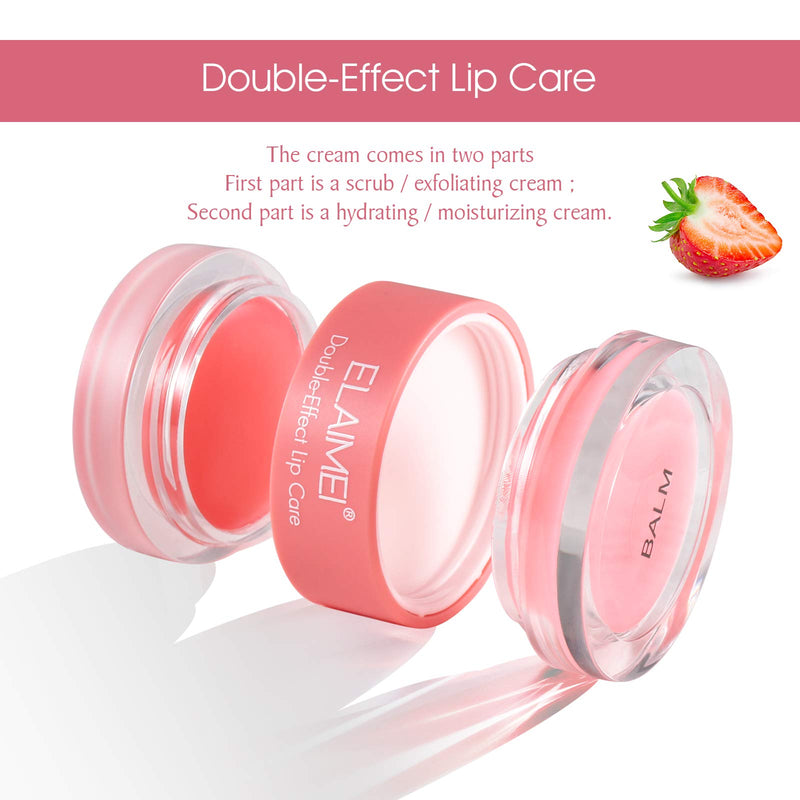 Double Effect Lip Sleeping Mask, Lip Mask & Lip Scrub Intensive Lip Repair Treatment, Lip Moisturizer for Lip Care Lip Primer Sleeping Lip Balm with Collagen Peptide peach - NewNest Australia