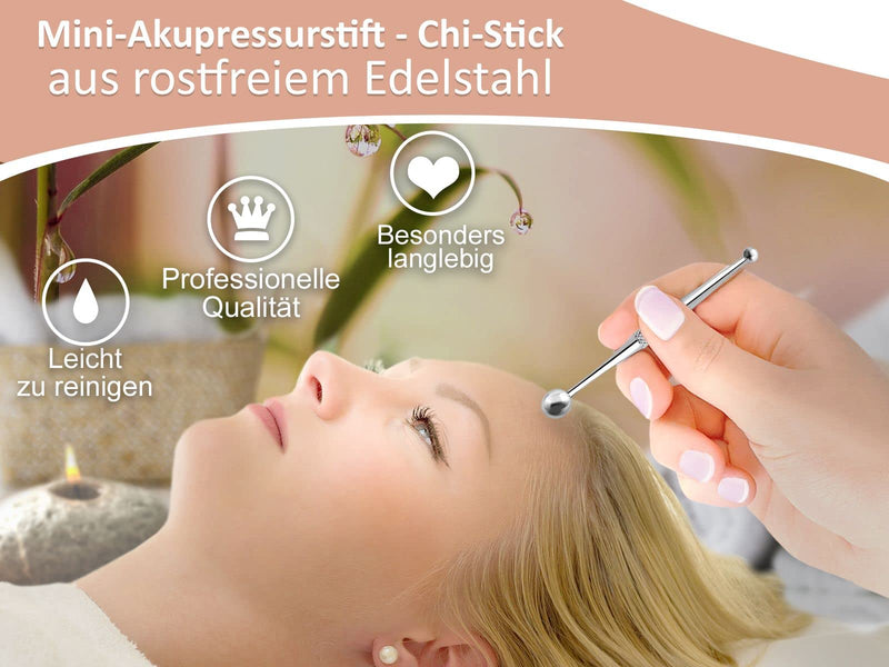 Instrumentsnrw Acupuncture Pen Acupressure Pen Point Finder Meridian Pen Stainless Steel Ball Diameter 3/7 Mm Acupressure Pen Acupuncture Bar (Stainless Steel Mini) - NewNest Australia