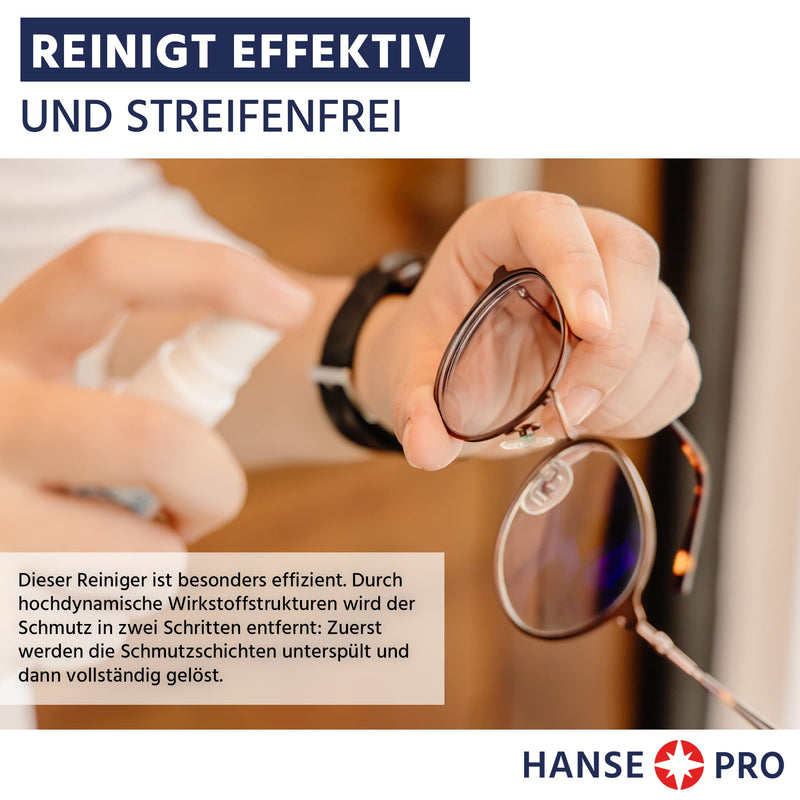 HANSE PRO glasses cleaner, 1 x 500 ml I glasses care I cleaning spray I quick and streak-free cleaning of glasses and display surfaces I ideal for refilling 500.00 ml (pack of 1) - NewNest Australia