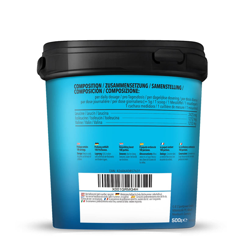 Bodylab24 Bcaa Powder 500 G, Bcaa Powder High Dosage, Leucine, Isoleucine And Valine In The Ratio 2:1:1, Branch-Chain Amino Acids, Ideal For Mixing To A Protein Shake Or Water, Neutral In Taste - NewNest Australia