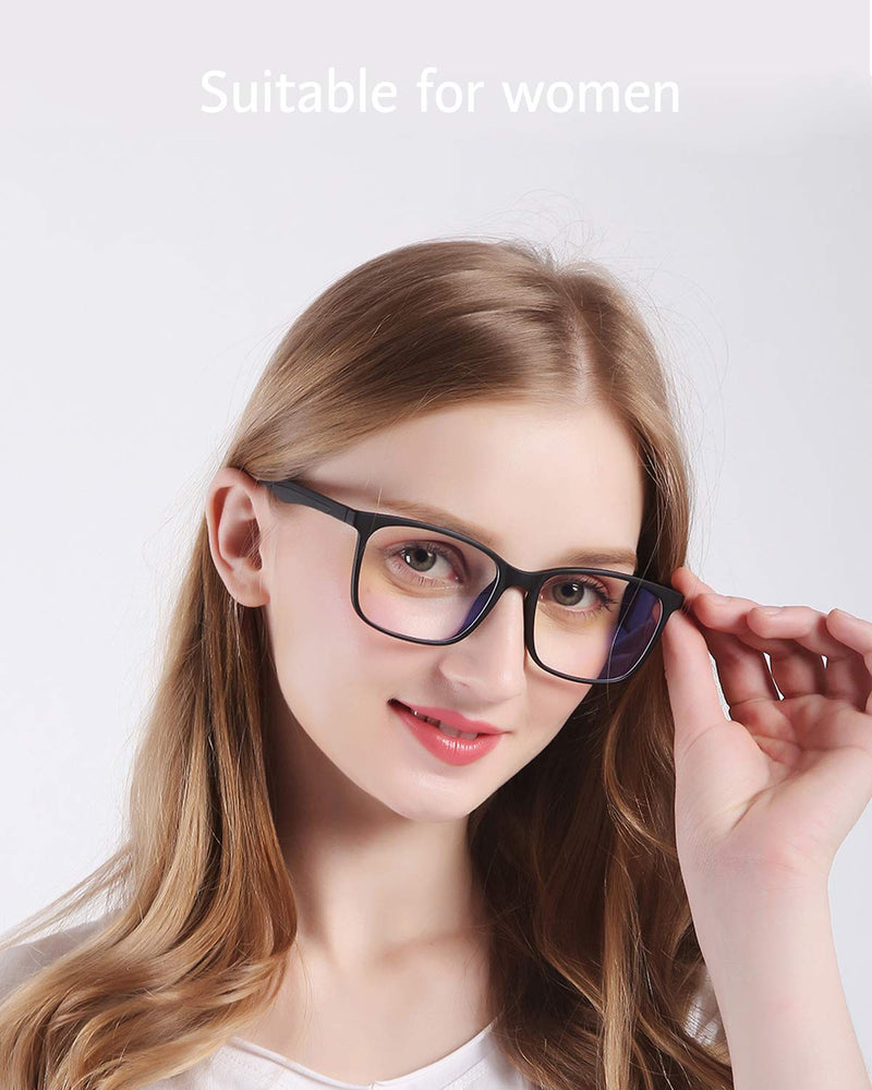 ANRRI Blue Light Blocking Glasses Lightweight Eyeglasses Frame Filter Blue Ray Computer Game Glasses Classic Black - NewNest Australia