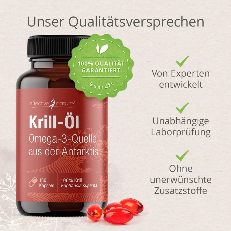 High-dose krill oil capsules with 1000 mg per day - 180 capsules for 3 months - Valuable omega-3 source - Superba krill oil with 100 mcg astaxanthin - NewNest Australia