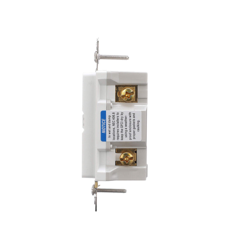 EATON TWRSGF15W Arrow Hart Tamper and Weather Resistant Duplex Gfci Receptacle, 125 Vac, 15 A, 2 Pole, 3 Wire, White - NewNest Australia