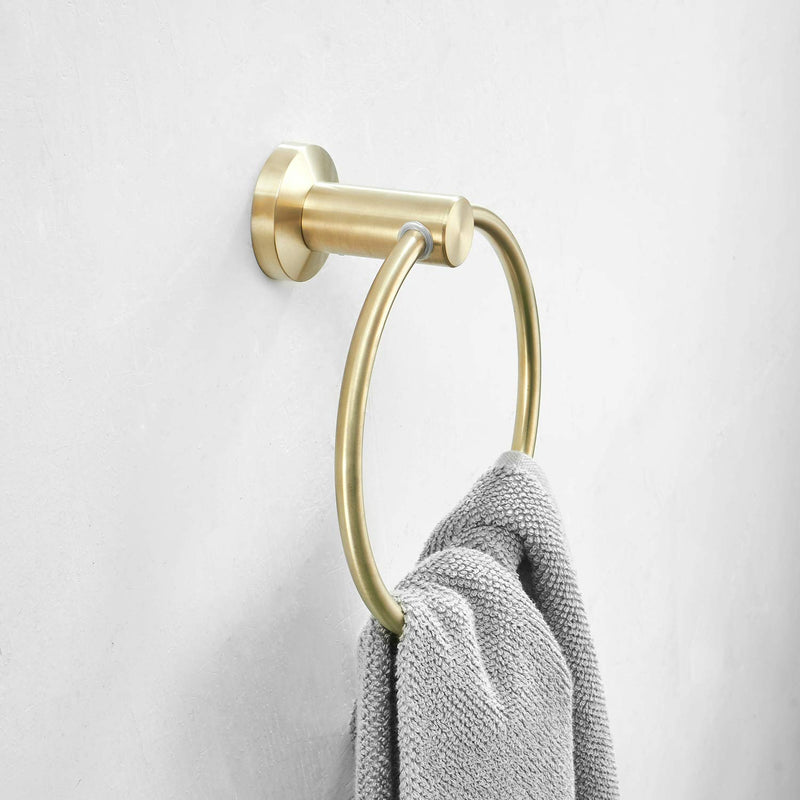 Hand Towel Ring,Gold Brushed Towel Holder Constructed of Stainless Steel - NewNest Australia