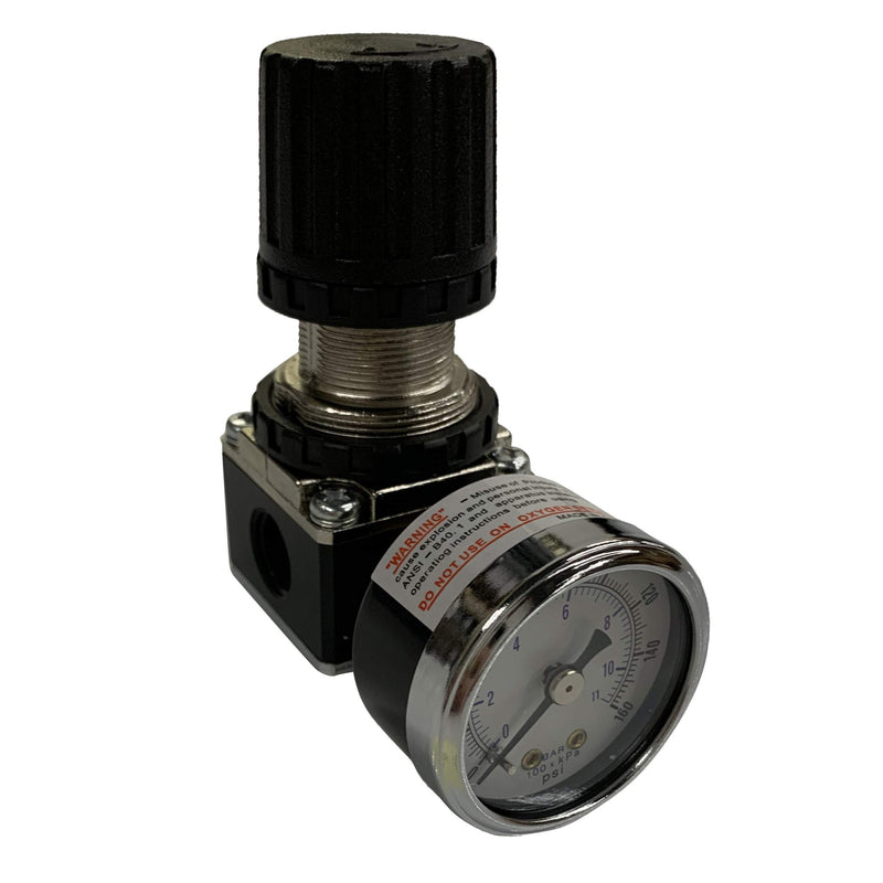 MINI PRESSURE REGULATOR FOR COMPRESSED AIR SYSTEMS, 1/4" NPT PORTS, ADJUST 7 TO 140 PSI - NewNest Australia