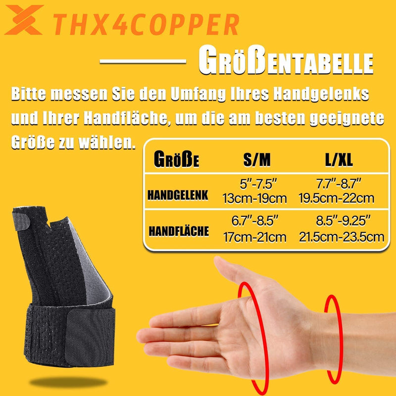 Thx4Copper Thumb Support And Wrist Support For Right And Left Hands, Thumb Orthosis, Breathable, Lightweight, Stabilization And Reduced Thumb Joints, Arthritis And Carpal Tunnel Pressure S/M - NewNest Australia