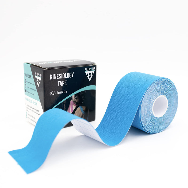 Kinesio Tapes, Skin-Friendly & Latex-Free Sports Tape, Kinesiology Tape, 5 Cm X 5 M, Elastic & Waterproof Therapy Tape, Physio Tape With Long-Lasting Adhesion (Blue) - NewNest Australia