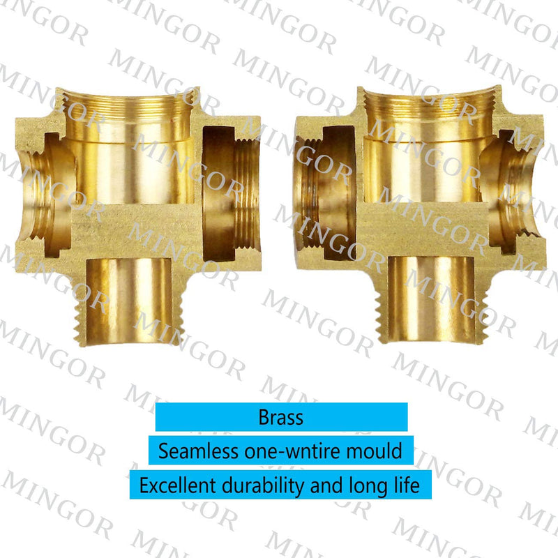 Shower Arm Diverter Valve for Hand Held Showerhead and Fixed Spray Head,G 1/2 3-Way Bathroom Universal Shower System Replacement Part/Brass (Brushed Nickel) Brushed Nickel - NewNest Australia