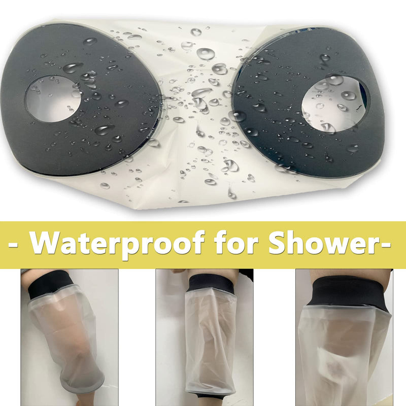 Knee Pads Waterproof TPU Shower Bath Wrap and Cast Protector for Knee Waterproof Protection Against Broken Knee Wound and Burns 100% Reusable Black - NewNest Australia