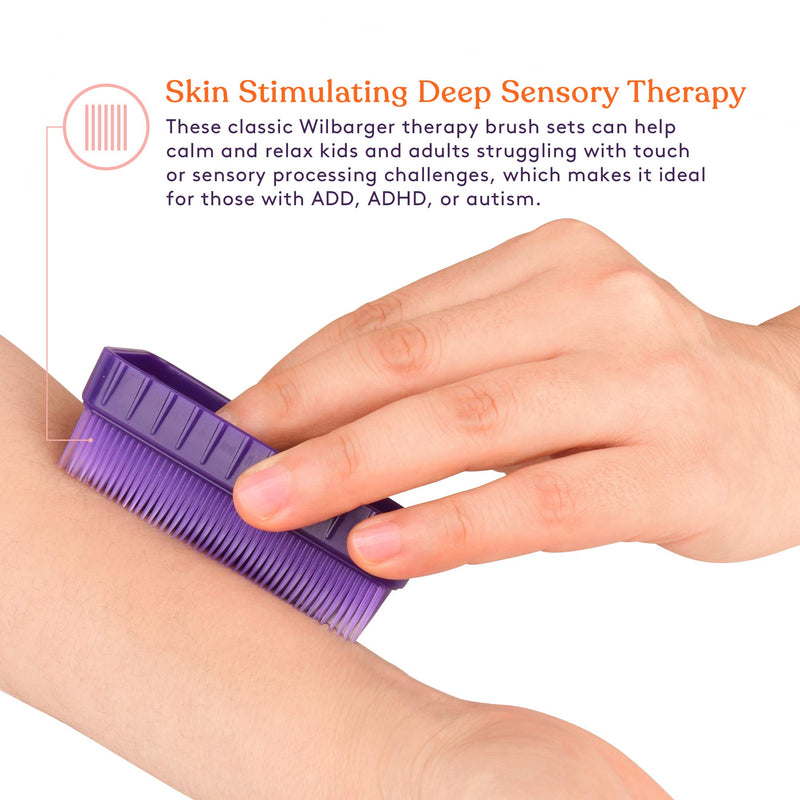 Special Supplies Therapressure Therapy Brush for Occupational and Sensory Brushing, 12 Pack, Stimulating and Calming Tools for Kids and Adults, Soft Flexible Bristles, Latex Free - NewNest Australia