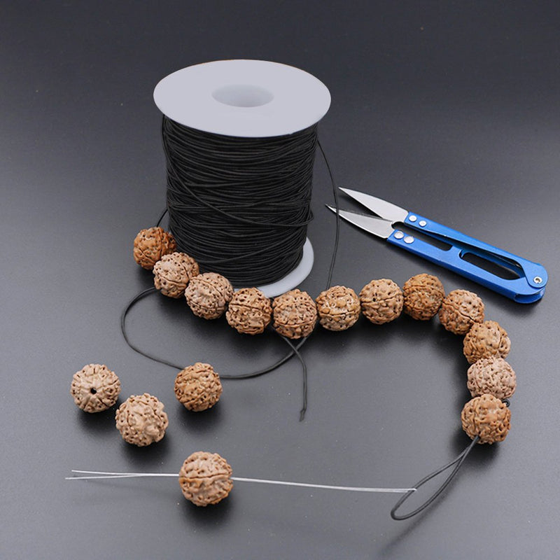 Dreamtop 2 Roll 0.8mm Elastic String for Bracelets Beading String Cord Bracelet Cord Jewelry Bead Thread Elastic Cord for Jewelry Making,Beading,Sewing（100m） Black+white - NewNest Australia