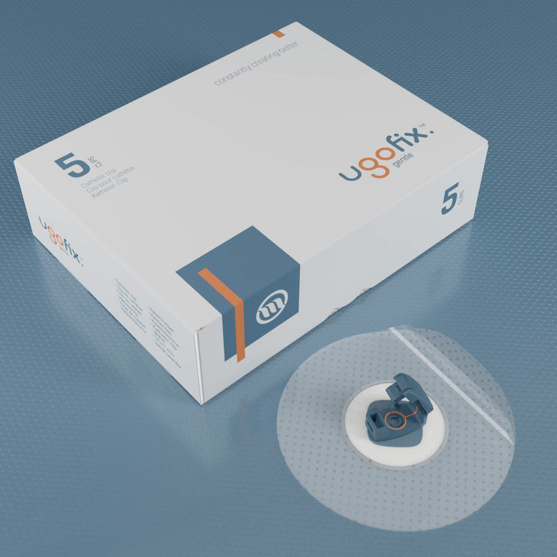 Ugo Fix Gentle (x5) – Catheter and Leg Bag External Securement Clip with Silicone Technology, Easily Adheres to your Skin with no Preparation Needed (Pack of 5) - NewNest Australia