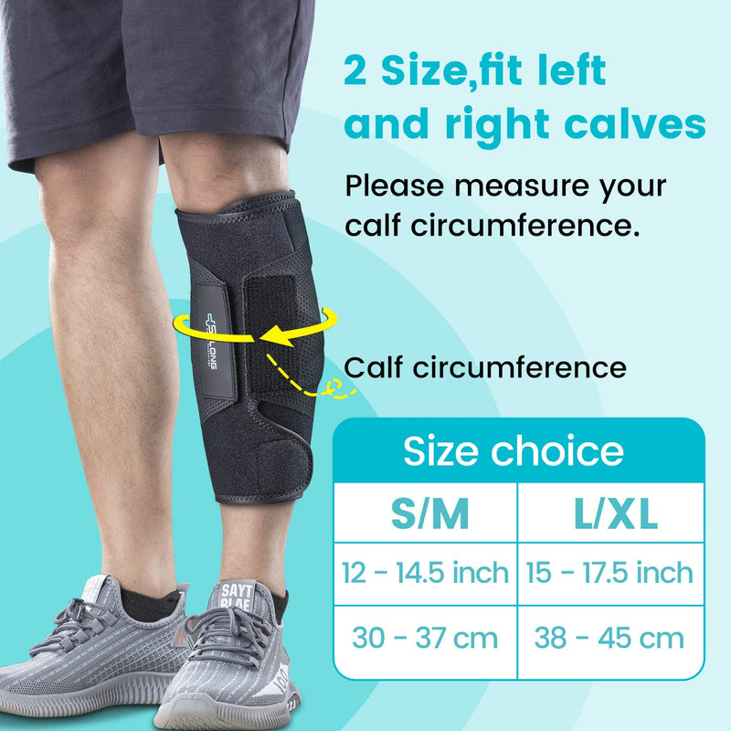 Calf Support For Men And Women, Shin Splints, Compression Elastic Band, Adjustable, Relieve Varicose Veins, Muscle Pain, Swelling, Strains, Suitable For Left And Right Leg - L/Xl - NewNest Australia