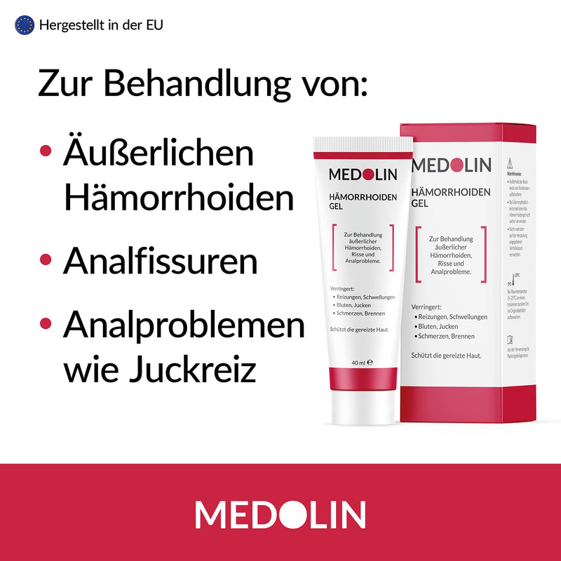 Medolin® hemorrhoid ointment - against swelling, itching, pain and bleeding - anti-inflammatory hemorrhoid ointment - scientifically proven effect, 40 ml - NewNest Australia