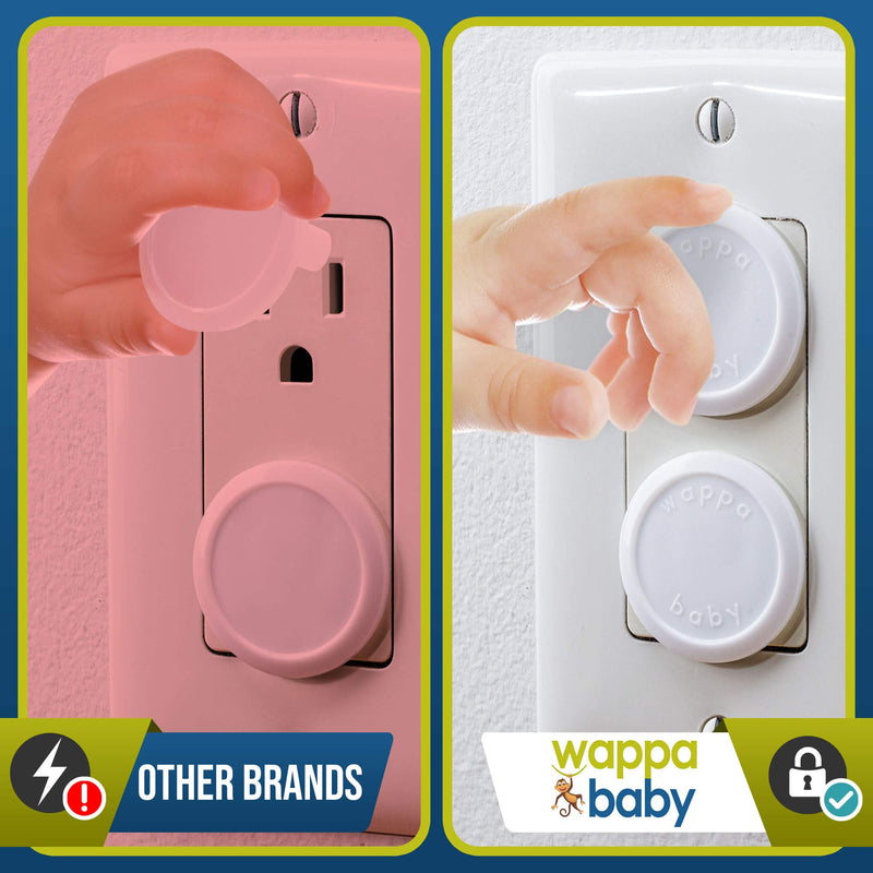 Outlet Covers Babyproofing 50-Pack by Wappa Baby | Safe & Secure Electric Plug Protectors | Sturdy Childproof Socket Covers for Home & Office | Easy Installation | Protect Toddlers & Babies | White 1-Pack of 50 - NewNest Australia