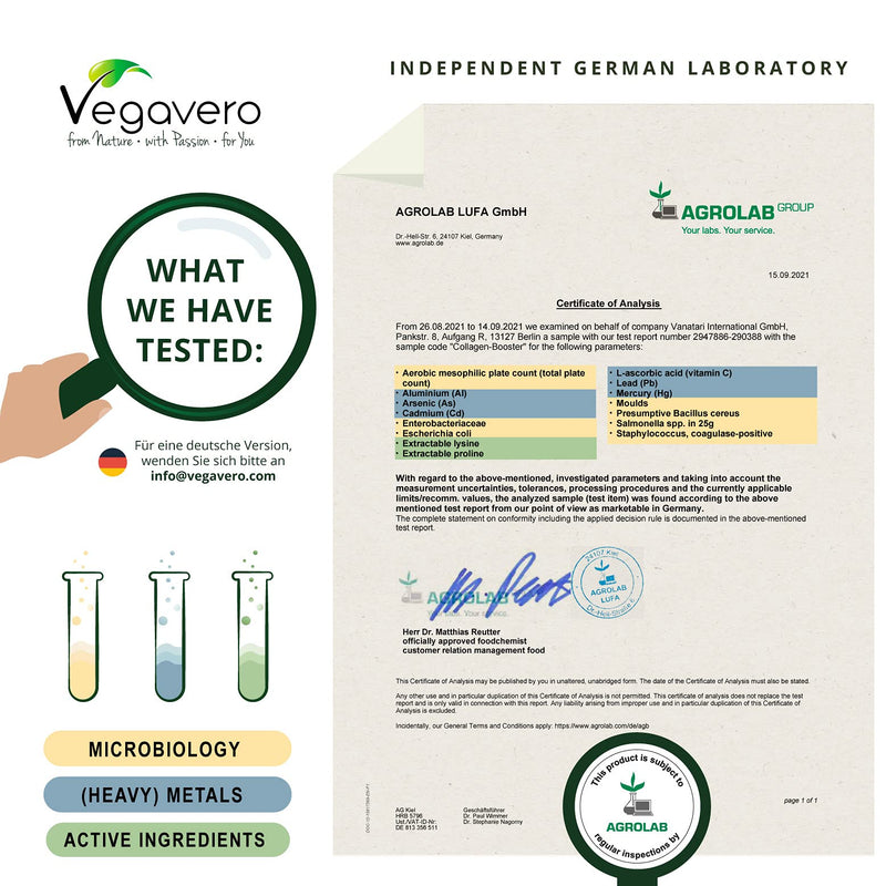 COLLAGEN Booster Vegavero | Vegan alternative to collagen capsules | Amino acids &amp; Acerola Vitamin C | With lycopene, ginseng, ginkgo, rose hip, goji &amp; pomegranate | 120 capsules - NewNest Australia