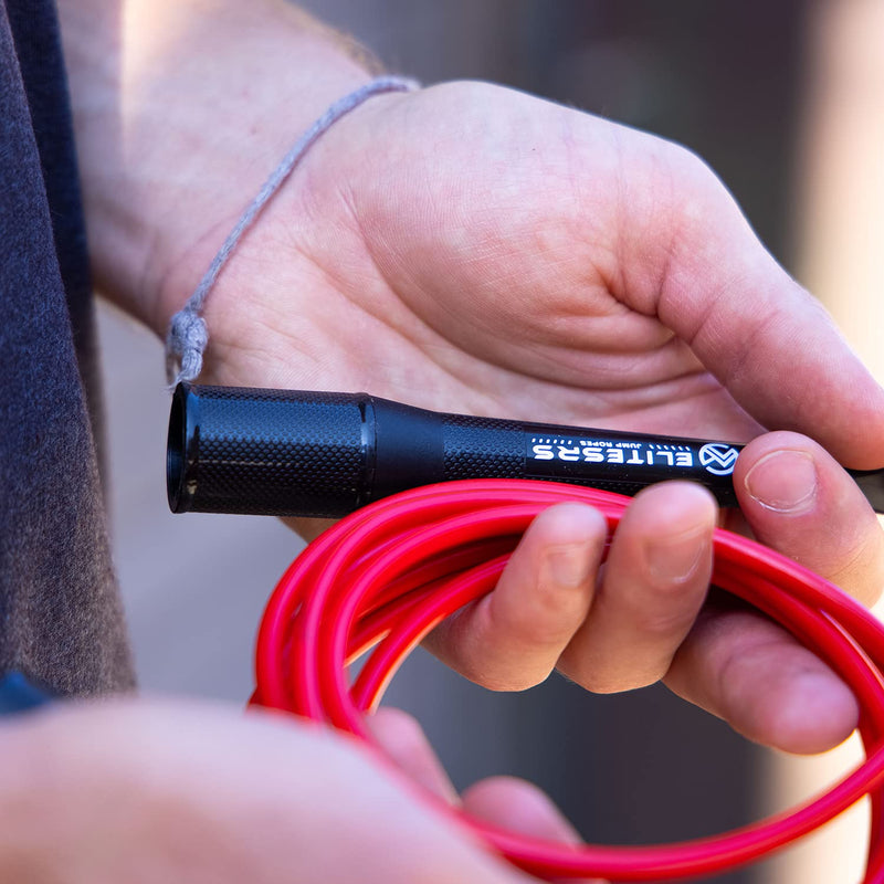 EliteSRS, Boxer 3.0 Boxing Jump Rope for Fitness and Cardio Training - Professionally Designed Workout Jump Ropes with Tangle Free 5MM PVC Jump Rope Cord, Unbreakable 5.5" Ergonomic Handles, and Smooth Spin Technology for Skipping Rope Effortlessly Blue - NewNest Australia