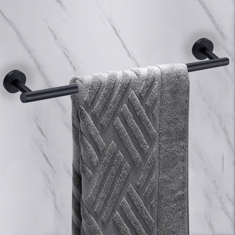 Nolimas Matte Black Bath Towel Bar Single Bars Towel Rack Rod Classic Wall Mounted SUS304 Stainless Steel Bathroom Towel Holder Toilet Kitchen Towel Shelf Single Layer,18 inches 18inches - NewNest Australia