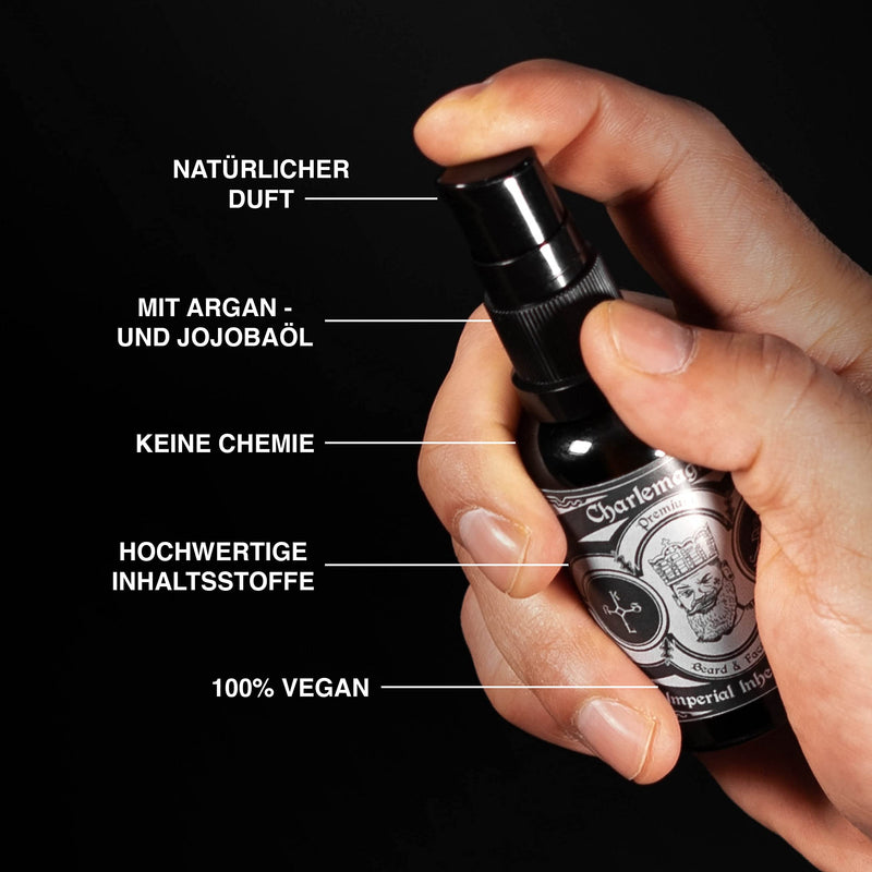 Charlemagne Beard Oil - Vegan Beard Oil Lime Mint Scent - Beard Oil Made in Germany Beard Oil Men - Natural Beard Care Oil Stimulates Beard Growth - Beard Care Men Beard Oil Vegan Lime - Mint 30 ml (Pack of 1) - NewNest Australia