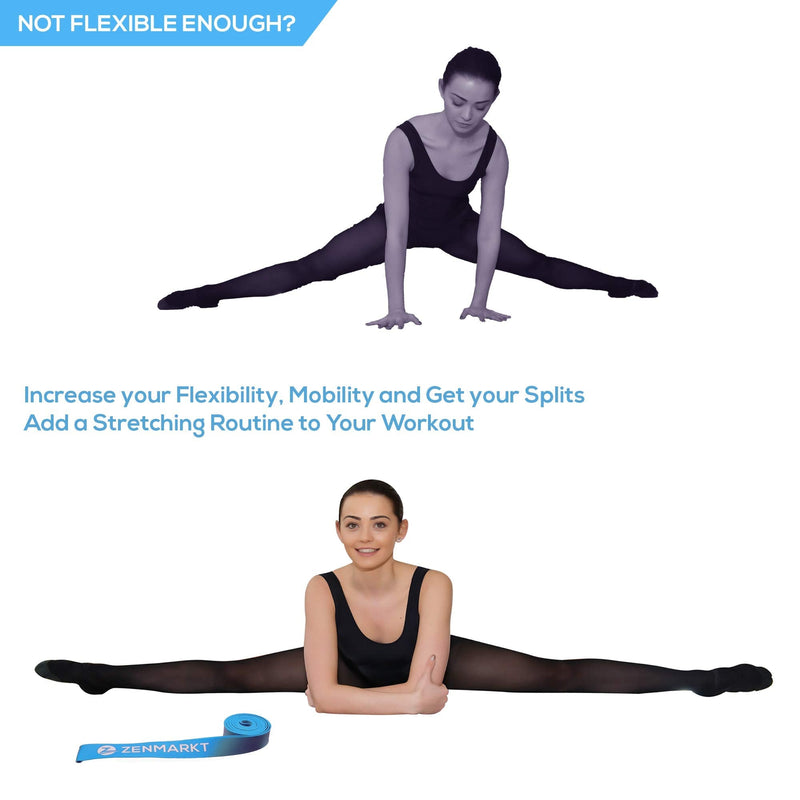 Zenmarkt Stretch Bands for Dancers and Gymnasts - Exercise Bands for Dance, Ballet, Gymnastics, Cheerleading, Pilates Training Stretching Band Dance Stretch Bands for Flexibility Ballet Barre E-Book Blue - NewNest Australia