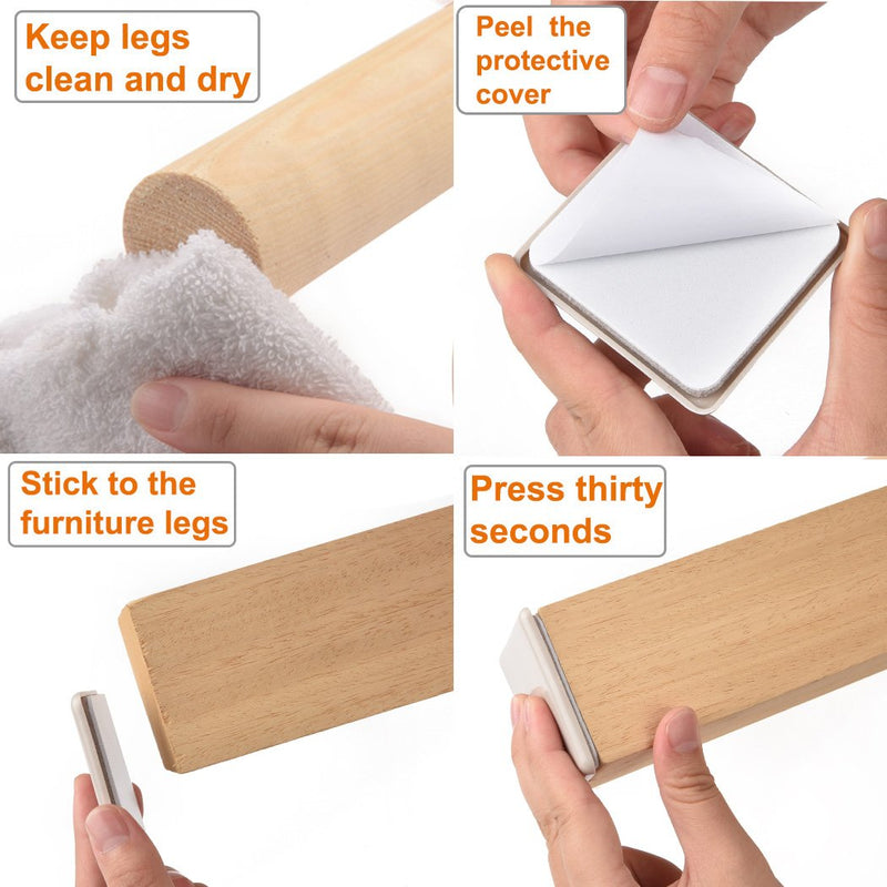 16 Pack Self-Stick Furniture Sliders 2-1/2" Heavy Duty Adhesive Furniture Table Desk Chair Movers for Carpet Furniture Sliders Carpet Moving Sliders Furniture Moving Pads Furniture Glides - NewNest Australia