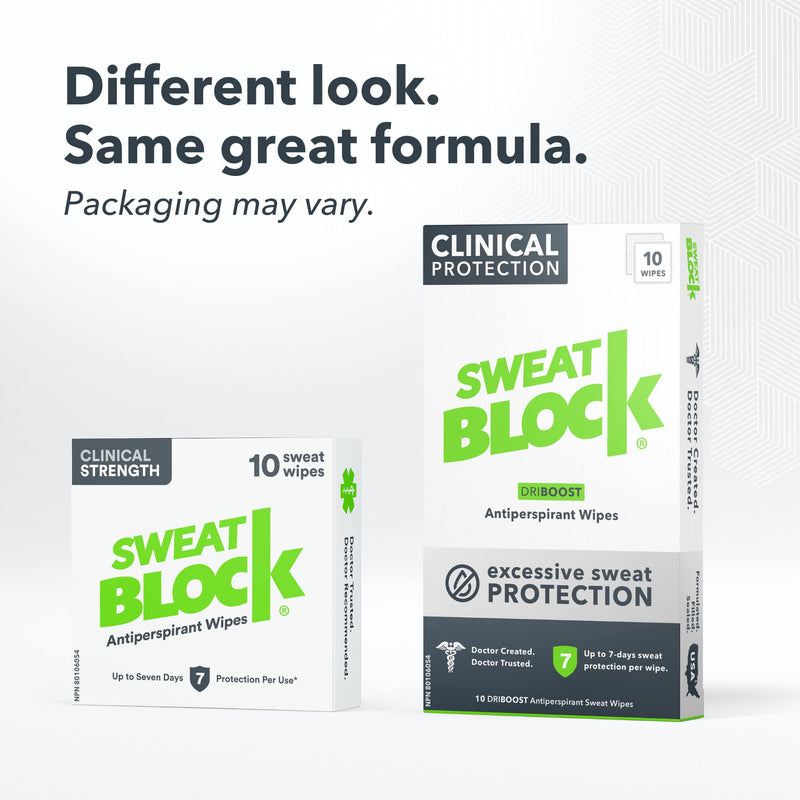 SweatBlock Antiperspirant (2 Box Deal) - Clinical Strength Hyperhidrosis Antiperspirant - Reduce Underarm Sweat Up To 7-days per Use - Prescription Strength Sweat Wipe to Stop Excessive Sweating - NewNest Australia