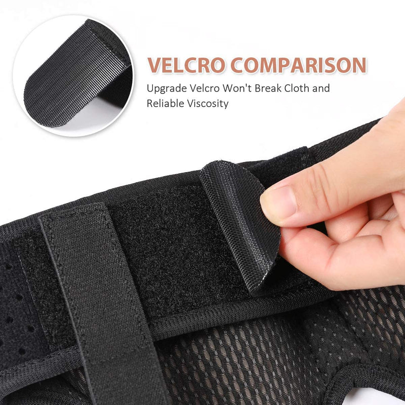 Tenbon Hernia Belt for Men and Women Flexible Adjustable Hernia Belt Hernia Support Pain Relief with 2 Removable Compression Pads (M, Black) M - NewNest Australia