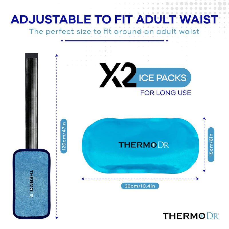 Dual Ice Packs for Injuries (x2) | Hot or Cold Gel Ice Pack | Non Irritable Adjustable Straps | Reusable Packs for Relief from Inflammation, Sciatica Pain, and Muscle Pain | Multi Purpose Double Pack - NewNest Australia