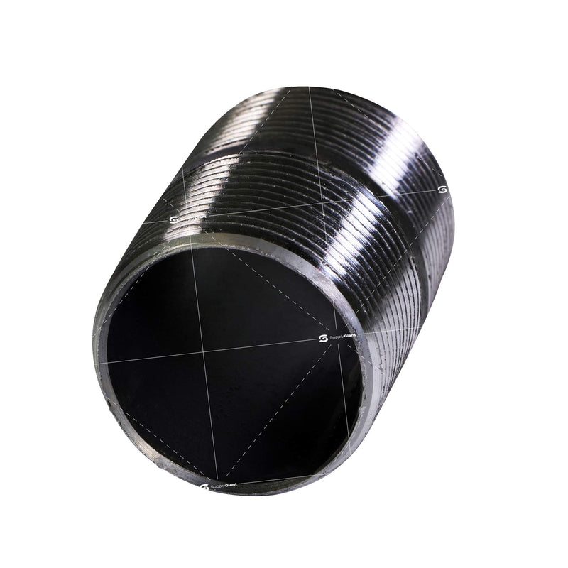 Supply Giant 3/4 Inch Black Pipe Nipple, Three Quarter Inch Malleable Steel Pipes Nipples Fitting Closed, Build DIY Vintage Furniture, 3/4" x 1" (Pack Of 10) - OQCM3400-10 Pack of 10 - NewNest Australia
