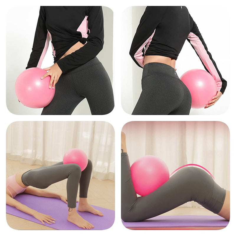 BATDIYOW 2 Exercise Balls Kit with Hand Pump Mini Fitness Yoga Ball 8 inch for Yoga Pilates Body Balance - NewNest Australia