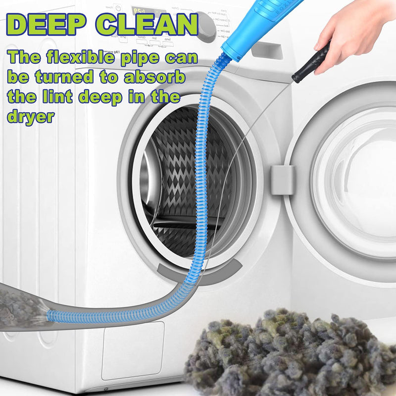 Dryer Vent Cleaner Kit Vacuum Hose Attachment Brush Lint Remover Power Washer and Dryer Vent Vacuum Hose Blue - NewNest Australia