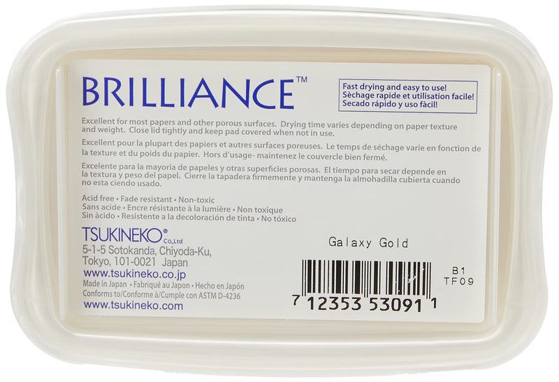 Tsukineko Brilliance Full-Size Pad, Galaxy Gold - NewNest Australia