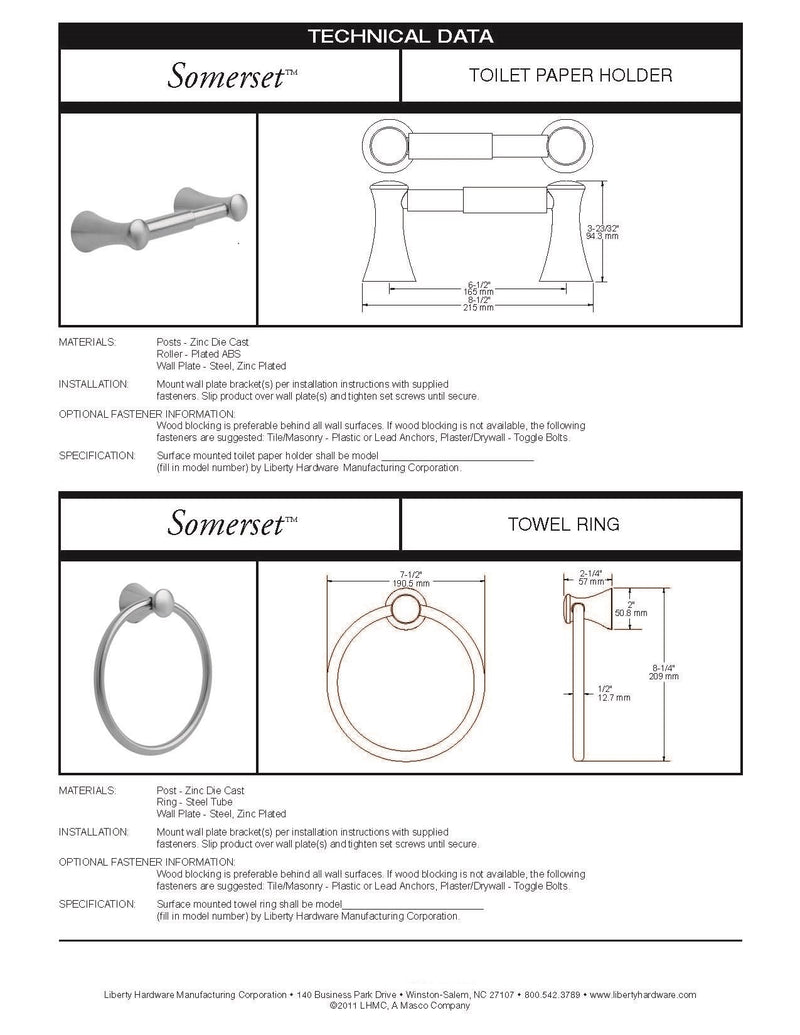 Franklin Brass Bath Accessories 139573 Somerset Bathroom Sets, Toilet Paper Holder, Satin Nickel - NewNest Australia