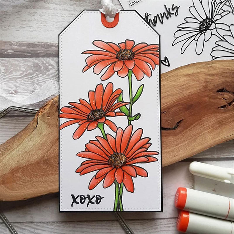 Cute Chamomile Silicone Clear Stamp and Die Sets for Card Making, DIY Embossing Photo Album Decorative Craft - NewNest Australia