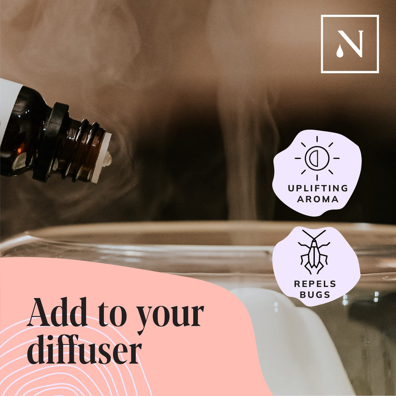 Nikura | Lemongrass Essential Oil - 100ml – 100% Pure, Natural and Vegan, for Lifting Mood and Insect Repellent | Aromatherapy, Diffusers 100 ml (Pack of 1) - NewNest Australia