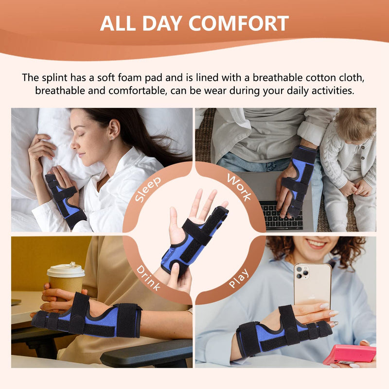 Scurnhau Pinky Finger Splint, Adjustable 4th or 5th Metacarpal Splint Hand Brace for Boxer’s Fracture, Broken Fingers, Arthritis, Tendonitis, Pain Relief, Fits Left Right Hand, S/M 1 - NewNest Australia