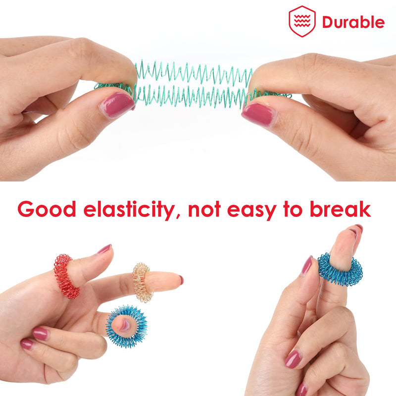 Abeillo Pack Of 10 Acupressure Ring, Massage Ring, Finger Massage Or Toe Massage Set For Children, Adults, High Working Pressure, Promotes Circulation And Stress Relief - NewNest Australia