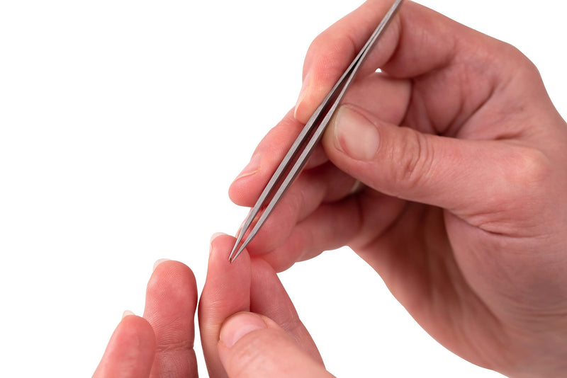 FAUDE pointed tweezers fine, pointed and precise for splinters, splinters, thorns and ingrown hairs. Stainless steel 10cm (stainless steel) - NewNest Australia