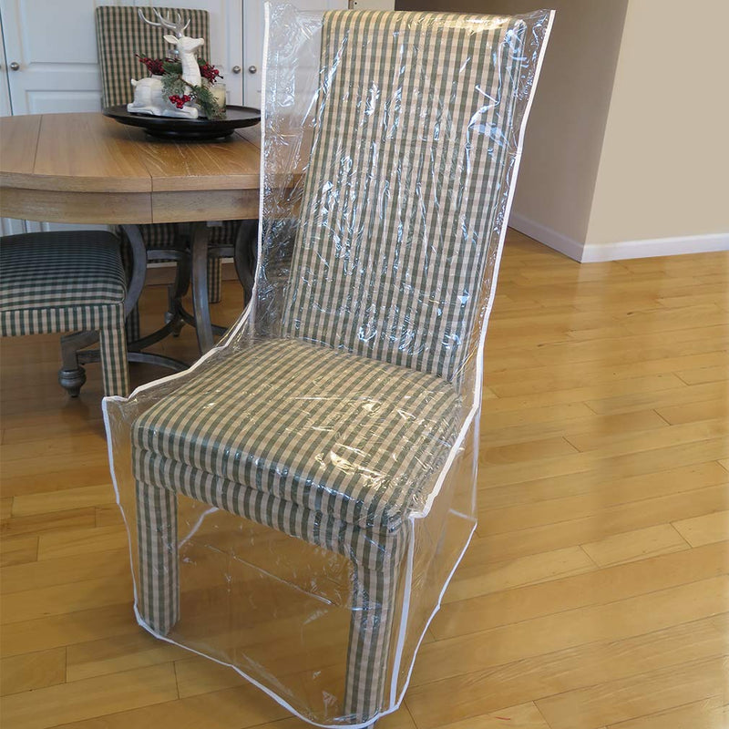 NewNest Australia - Evelots Dining Room Chair Protector-Clear-No Dust/Spill/Pet Hair/Pet Claws-Set/2 2 